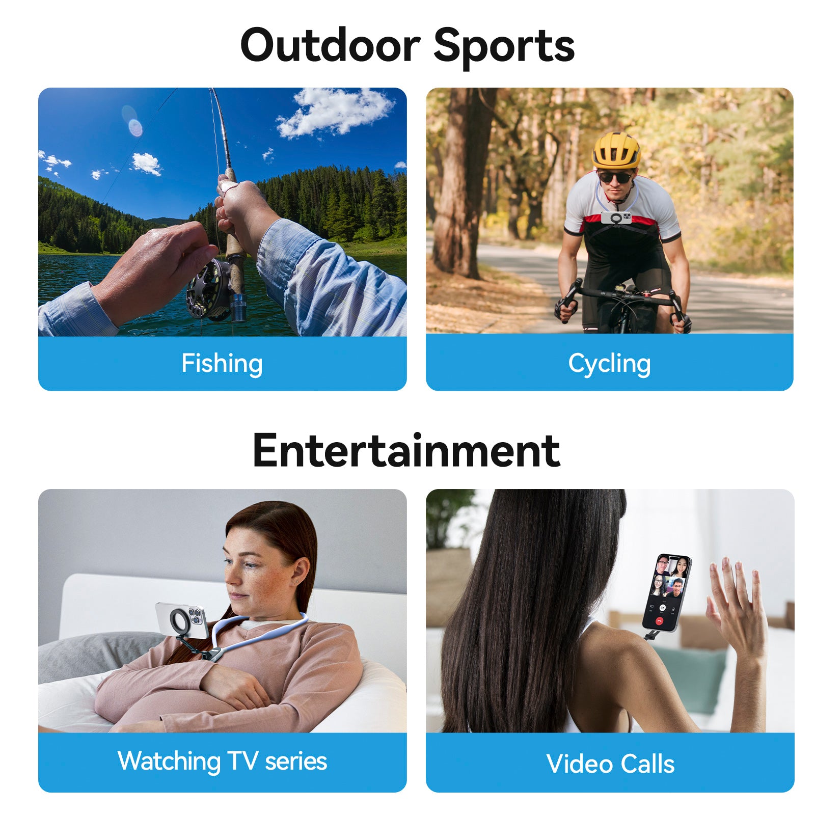 Magnetic Mobile Phone Neck Halter Max POV Angle Lazy Holder Live Mobile Phone