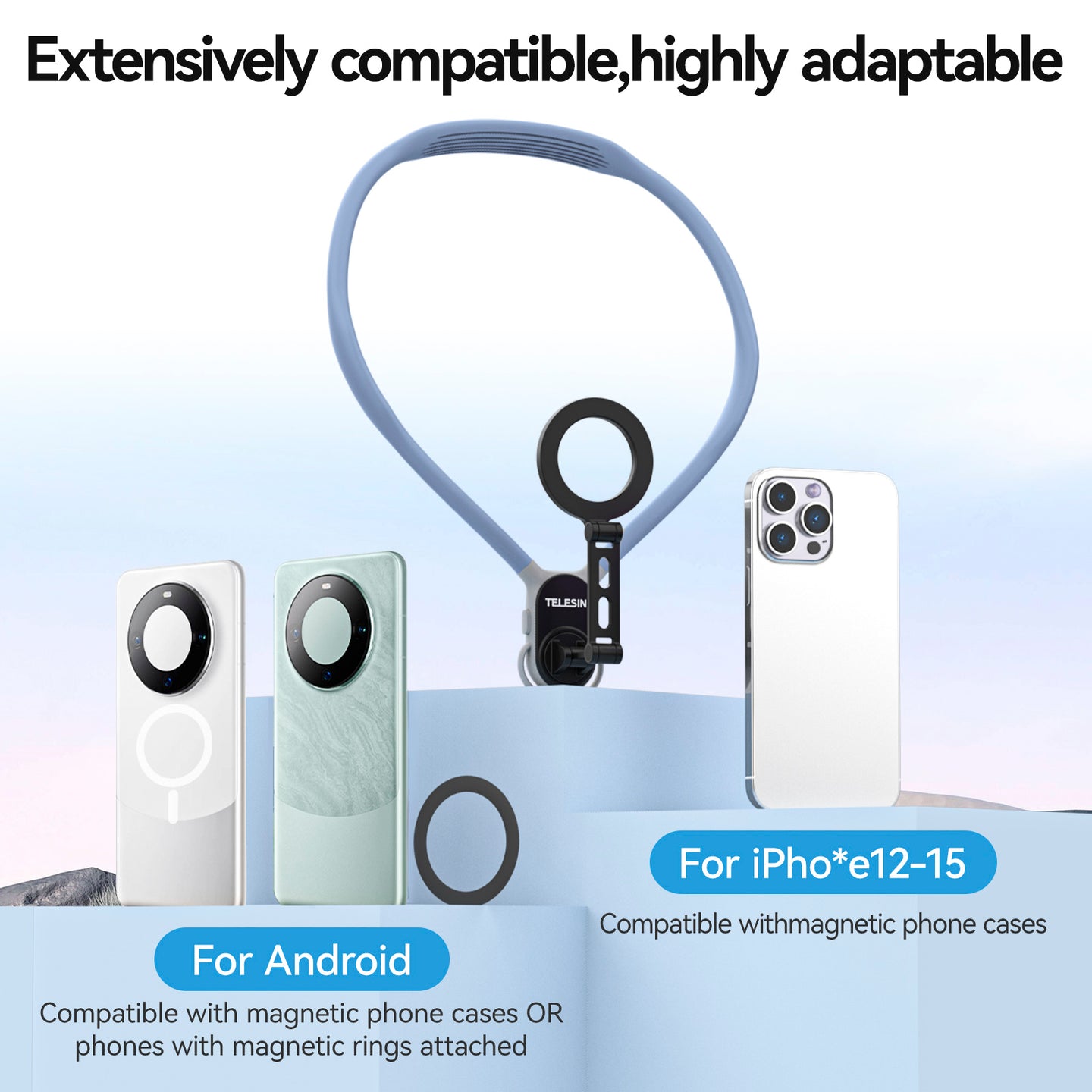 Magnetic Mobile Phone Neck Halter Max POV Angle Lazy Holder Live Mobile Phone