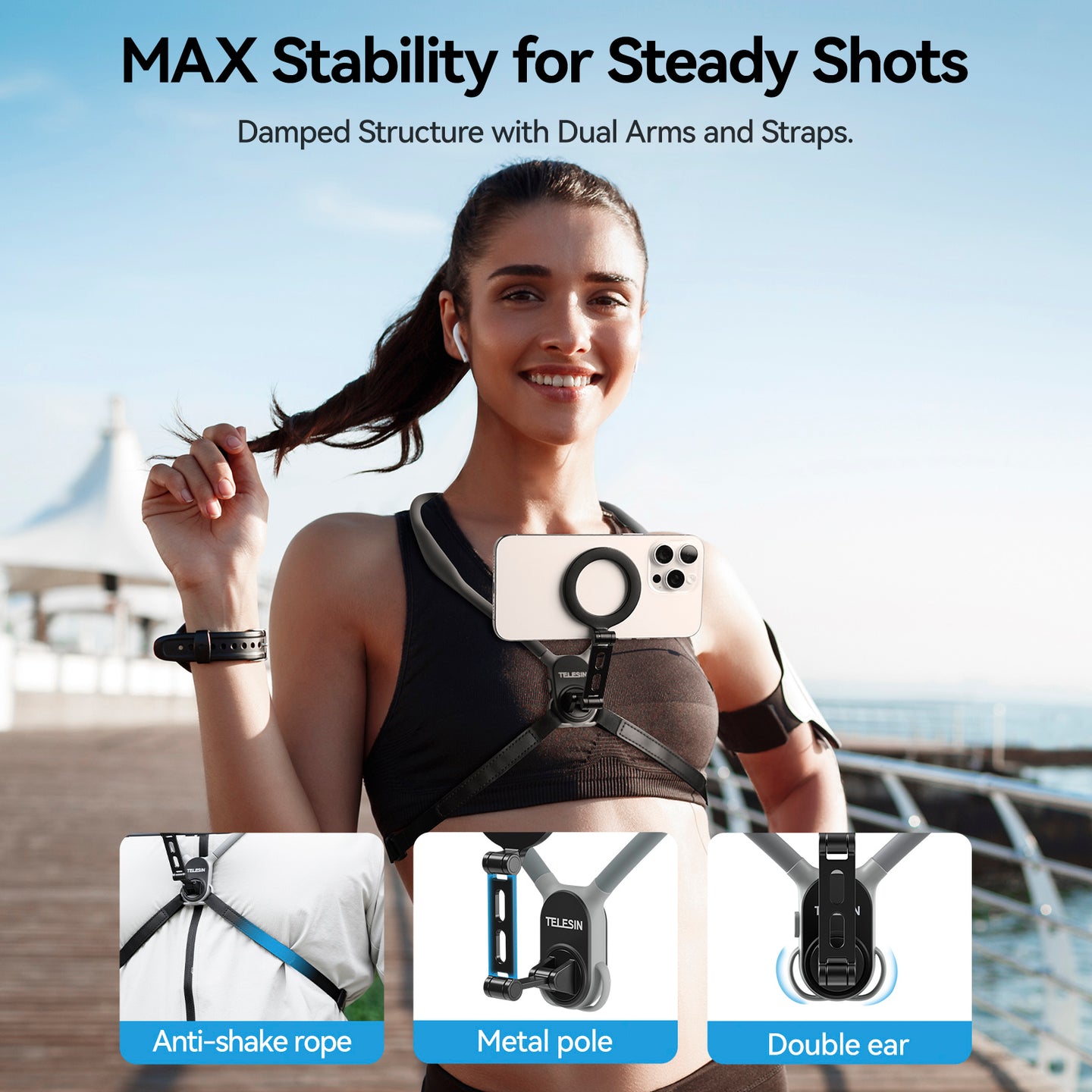 Magnetic Mobile Phone Neck Halter Max POV Angle Lazy Holder Live Mobile Phone