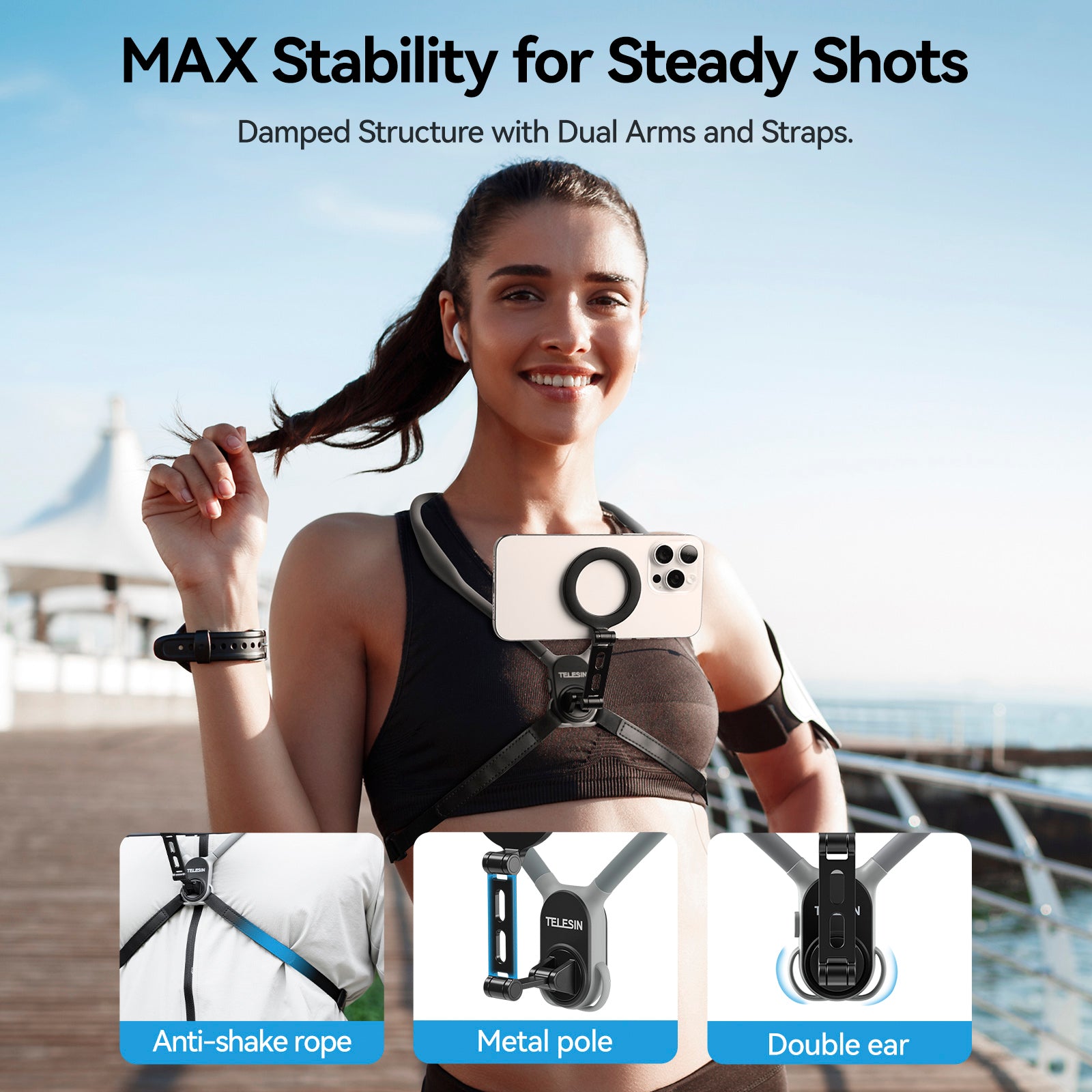 Magnetic Mobile Phone Neck Halter Max POV Angle Lazy Holder Live Mobile Phone