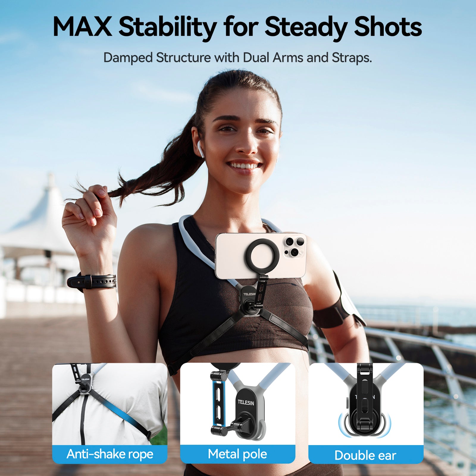 Magnetic Mobile Phone Neck Halter Max POV Angle Lazy Holder Live Mobile Phone