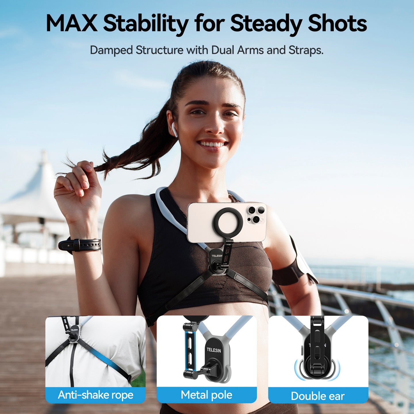 Magnetic Mobile Phone Neck Halter Max POV Angle Lazy Holder Live Mobile Phone