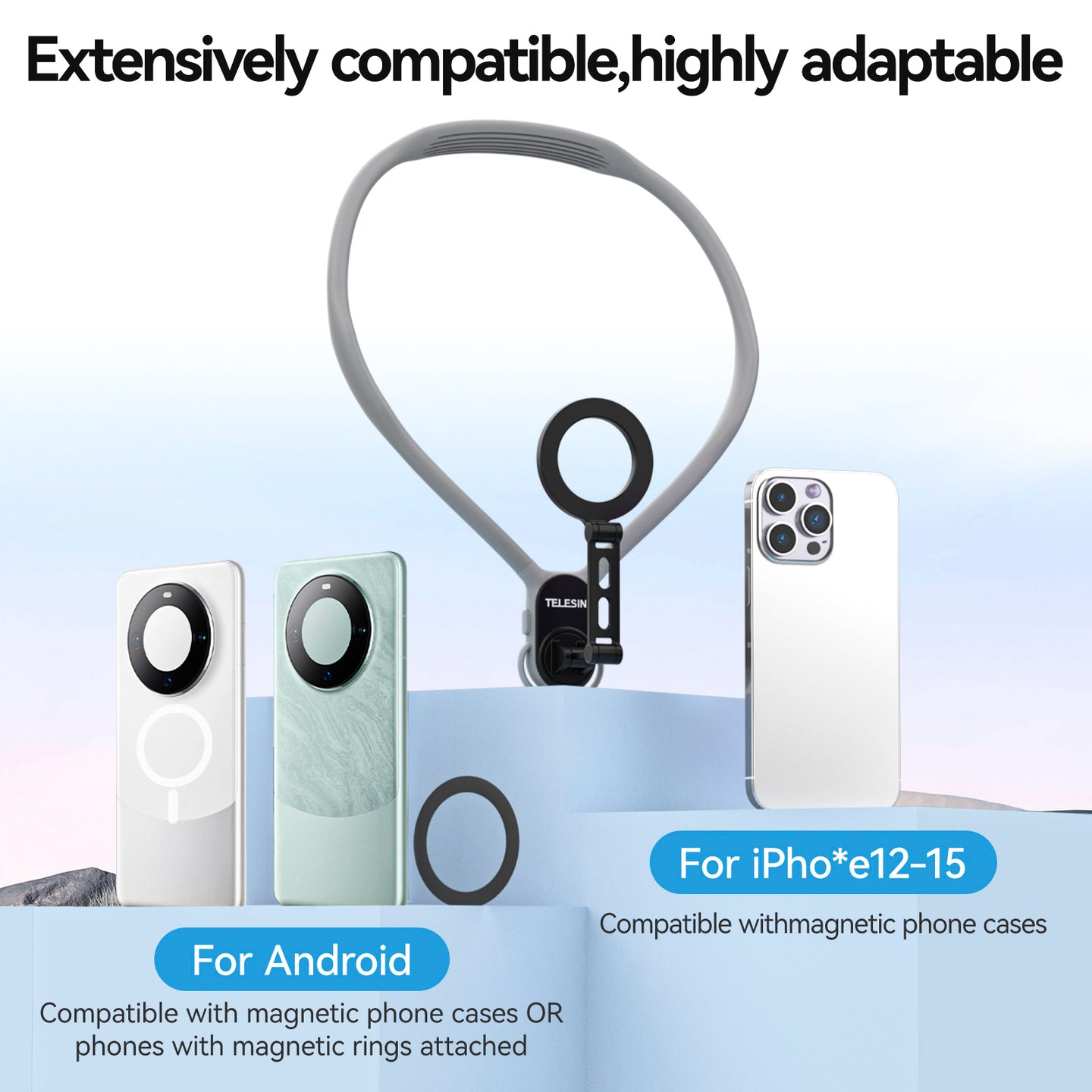 Magnetic Mobile Phone Neck Halter Max POV Angle Lazy Holder Live Mobile Phone