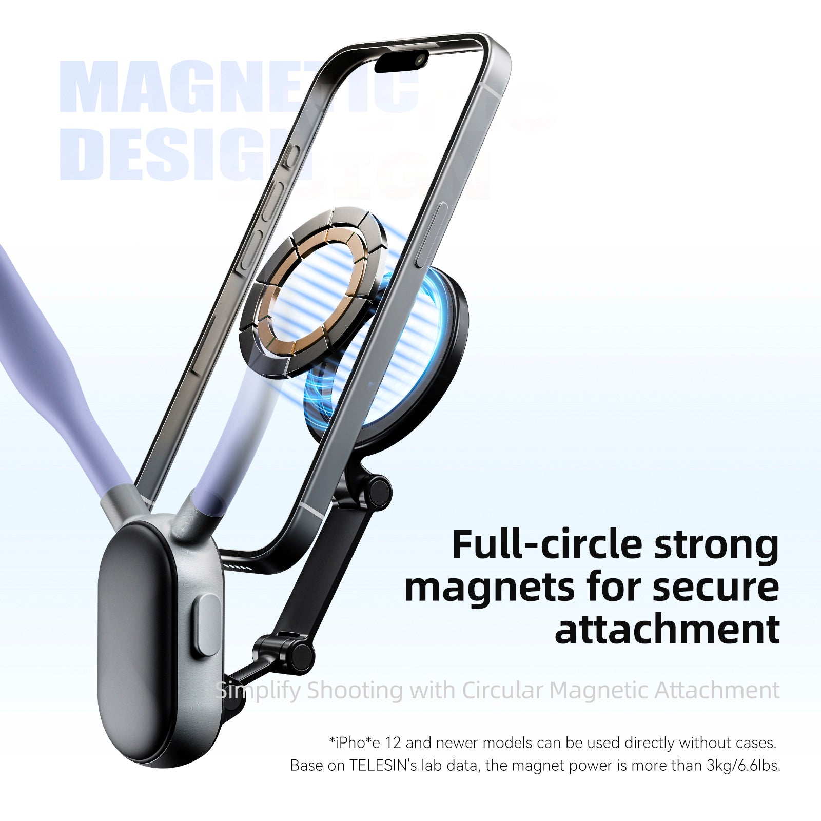 Magsafe Mobile Phone Magnetic Neck Halter Bracket Quick Release Shock Absorption