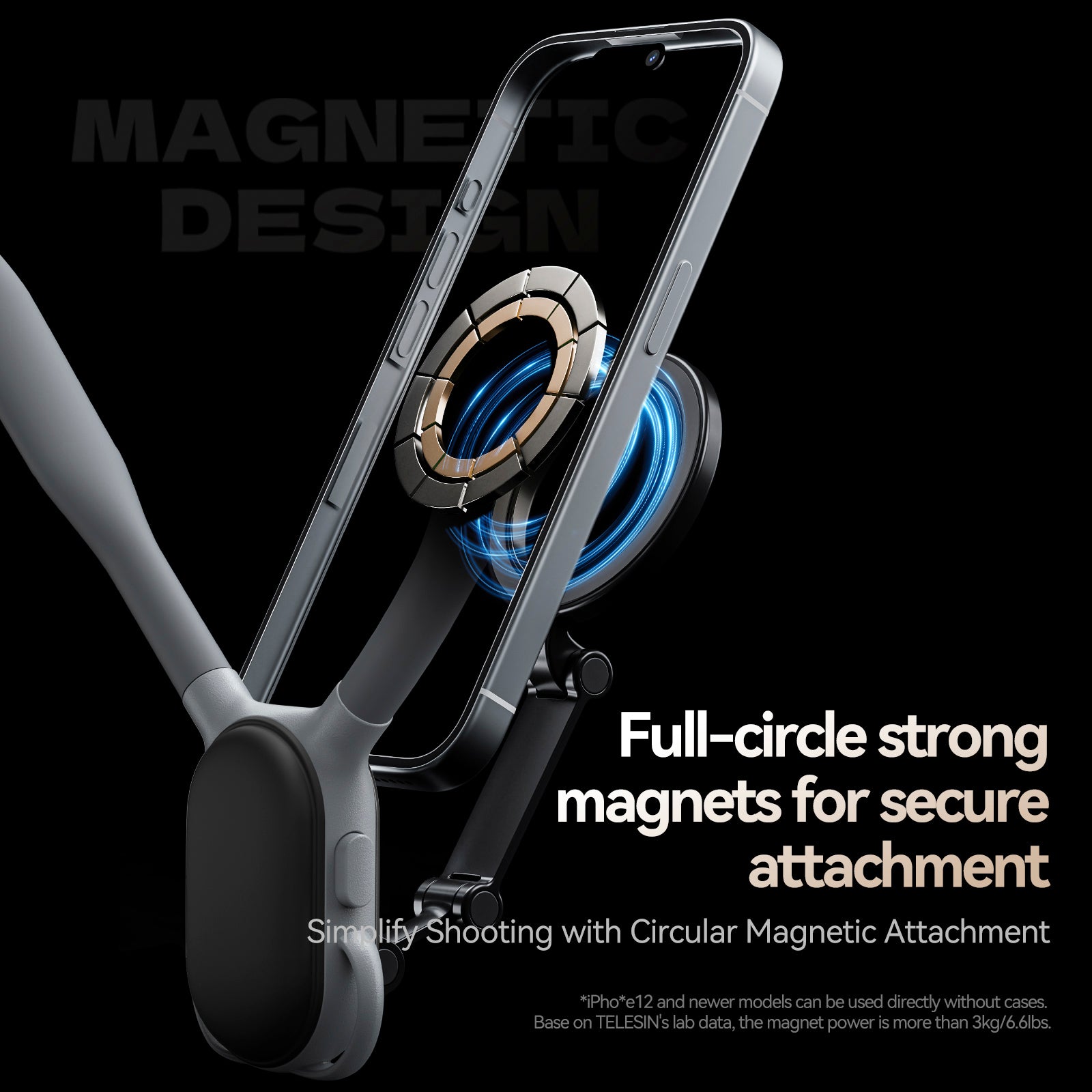 Magsafe Mobile Phone Magnetic Neck Halter Bracket Quick Release Shock Absorption