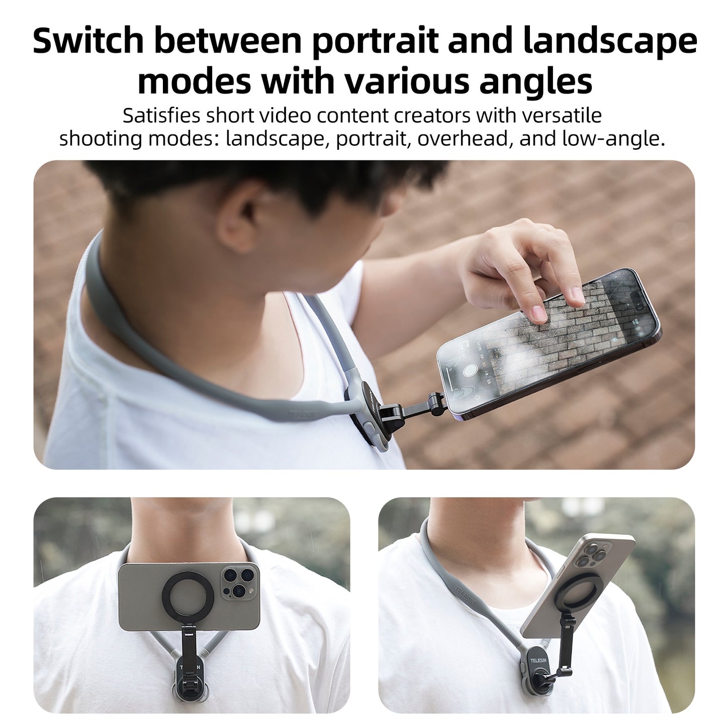 Magsafe Mobile Phone Magnetic Neck Halter Bracket Quick Release Shock Absorption