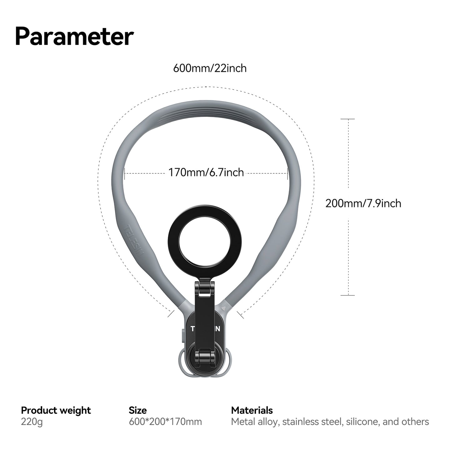 Magsafe Mobile Phone Magnetic Neck Halter Bracket Quick Release Shock Absorption