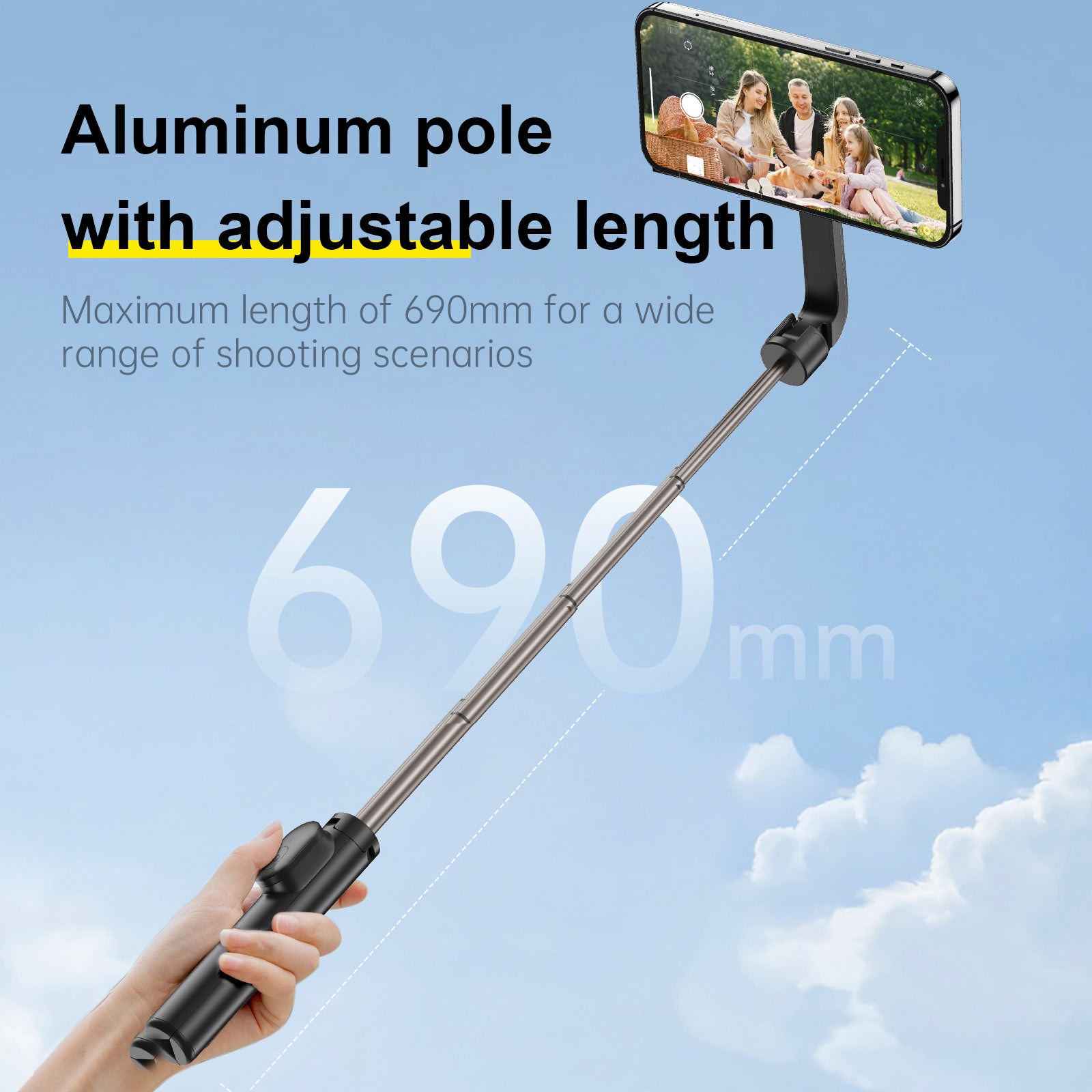 Magnetic Mobile Phone Mini Selfie Stick Magesafe Bluetooth Remote Control Tripod