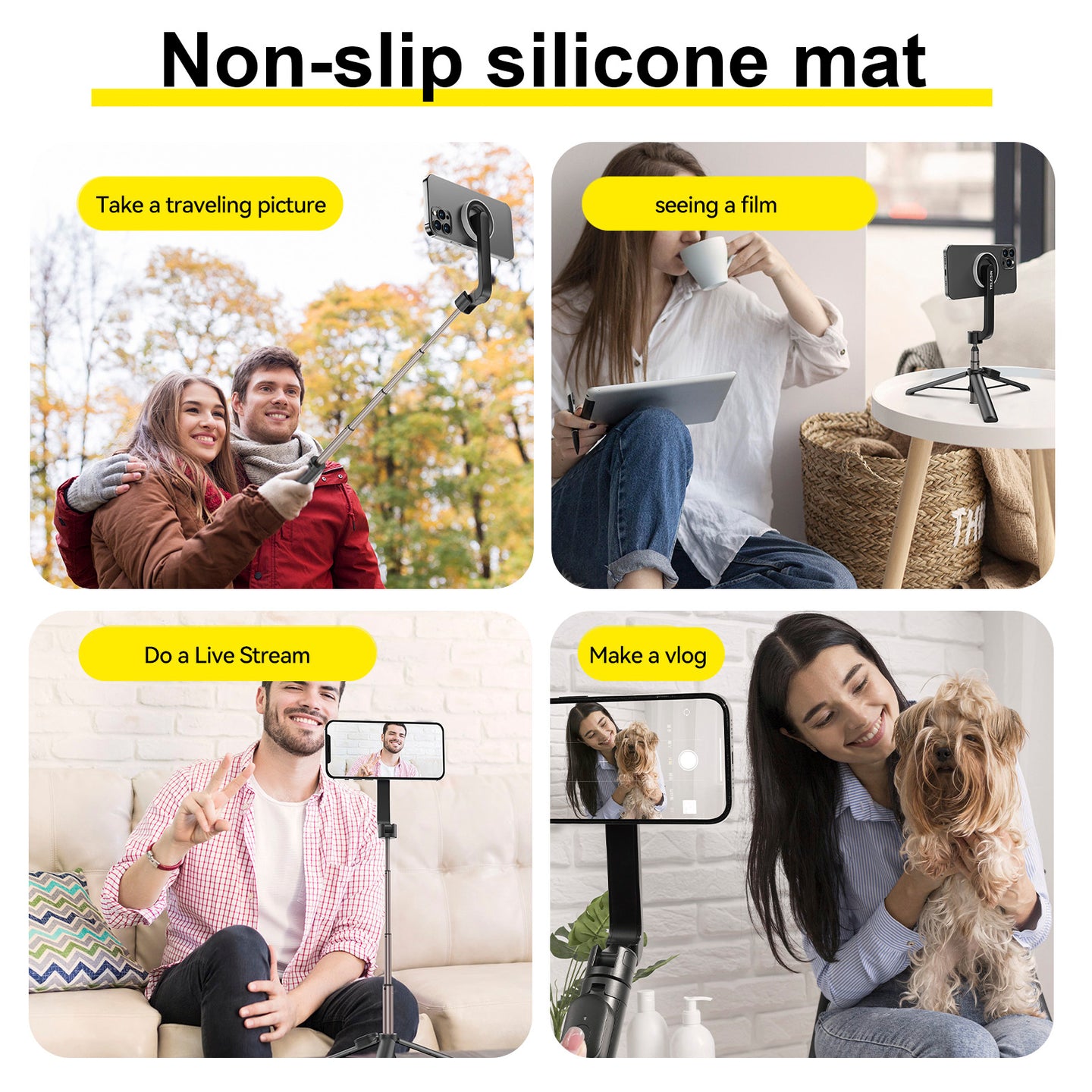 Magnetic Mobile Phone Mini Selfie Stick Magesafe Bluetooth Remote Control Tripod