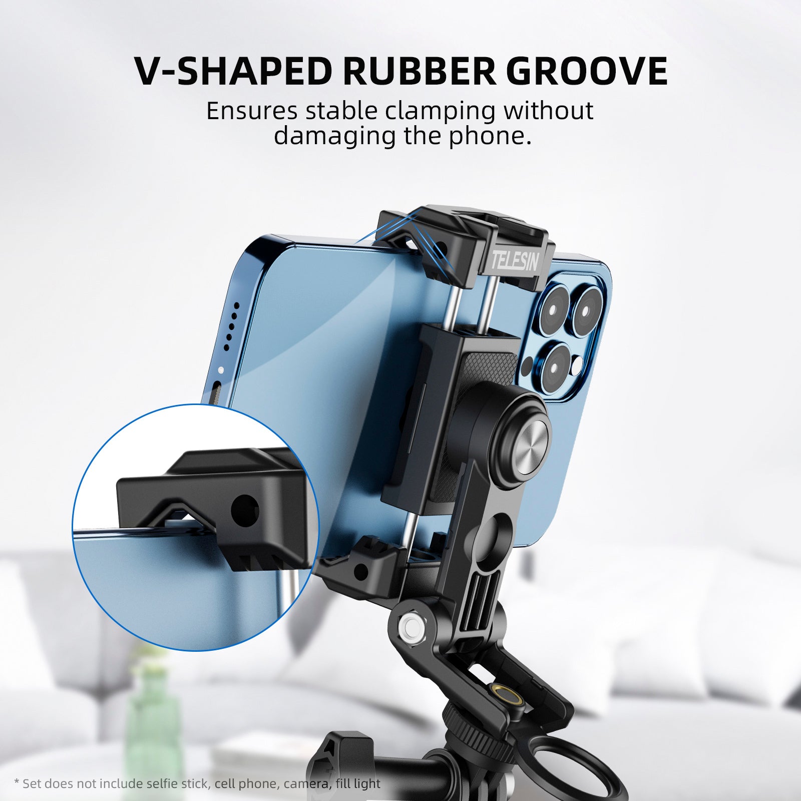 Multi-function Mobile Phone Holder 360 Degree Rotating Cold Shoe Interface Stand