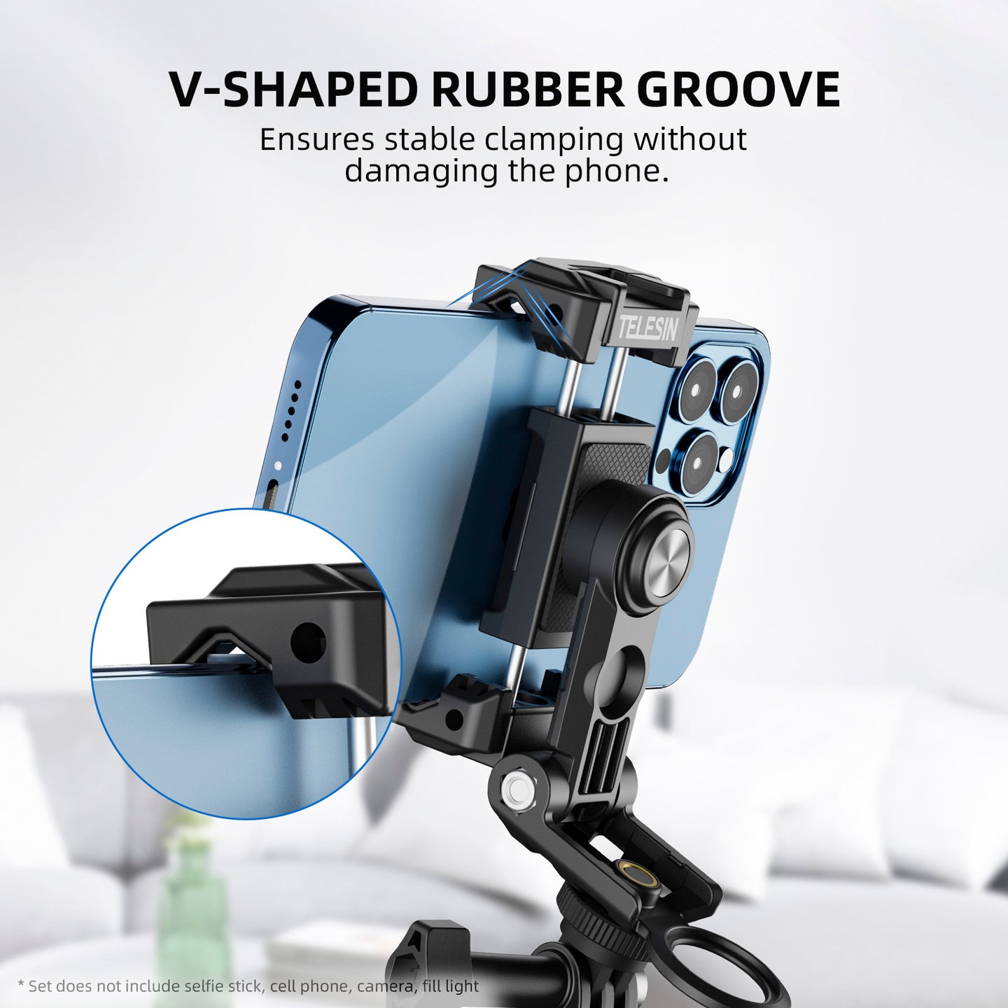 Multi-function Mobile Phone Holder 360 Degree Rotating Cold Shoe Interface Stand