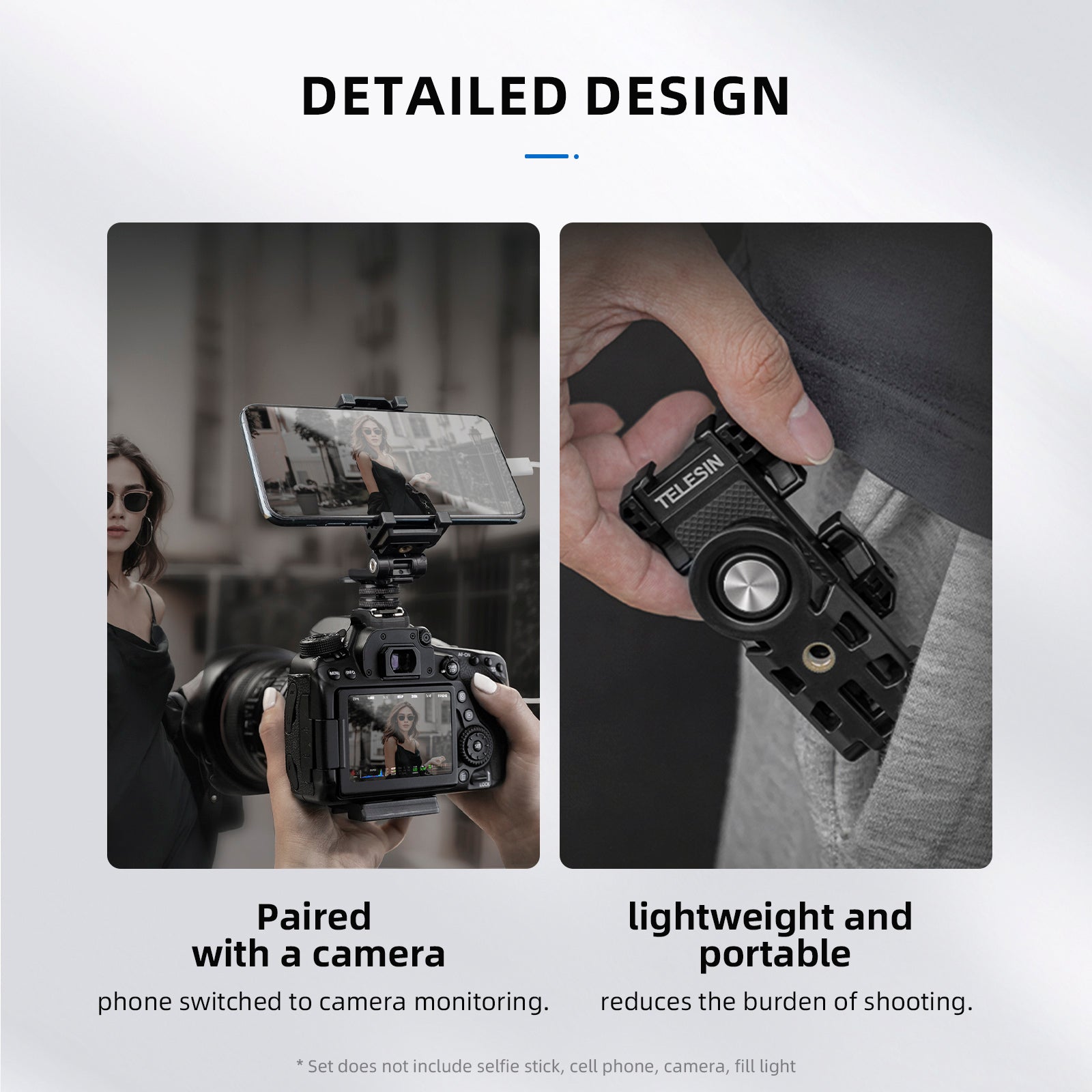 Multi-function Mobile Phone Holder 360 Degree Rotating Cold Shoe Interface Stand