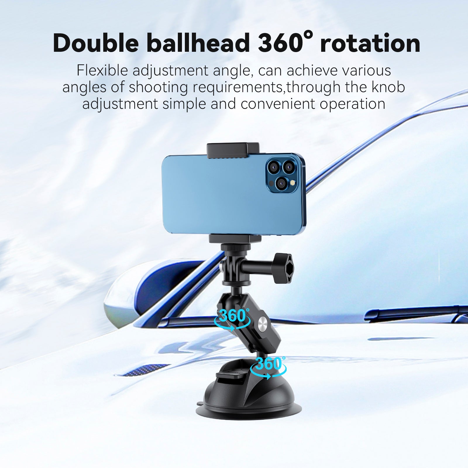 Universal Suction Cup Bracket Super Strong Suction For Dji Gopro13/Insta 360 Go3