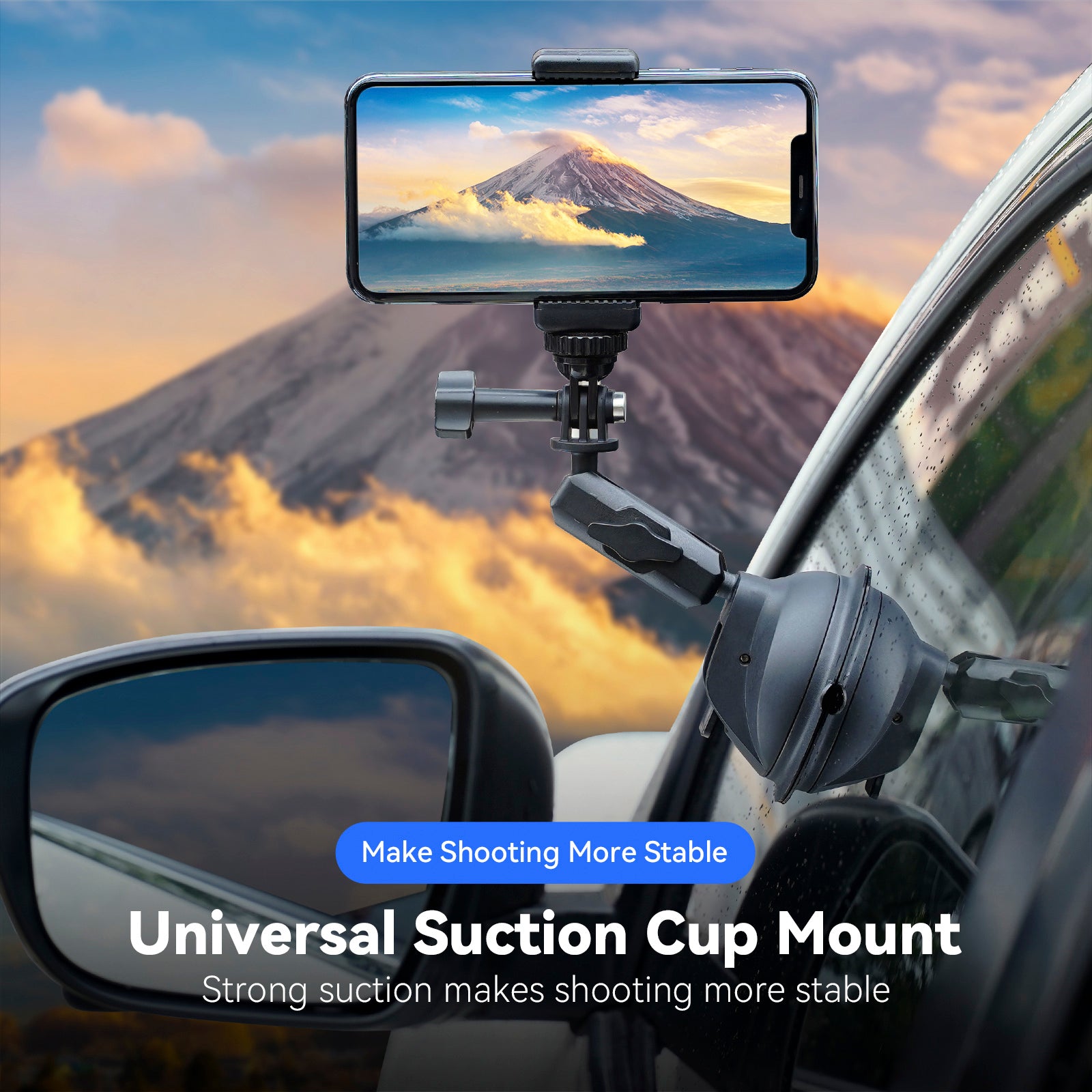 Universal Suction Cup Bracket Super Strong Suction For Dji Gopro13/Insta 360 Go3