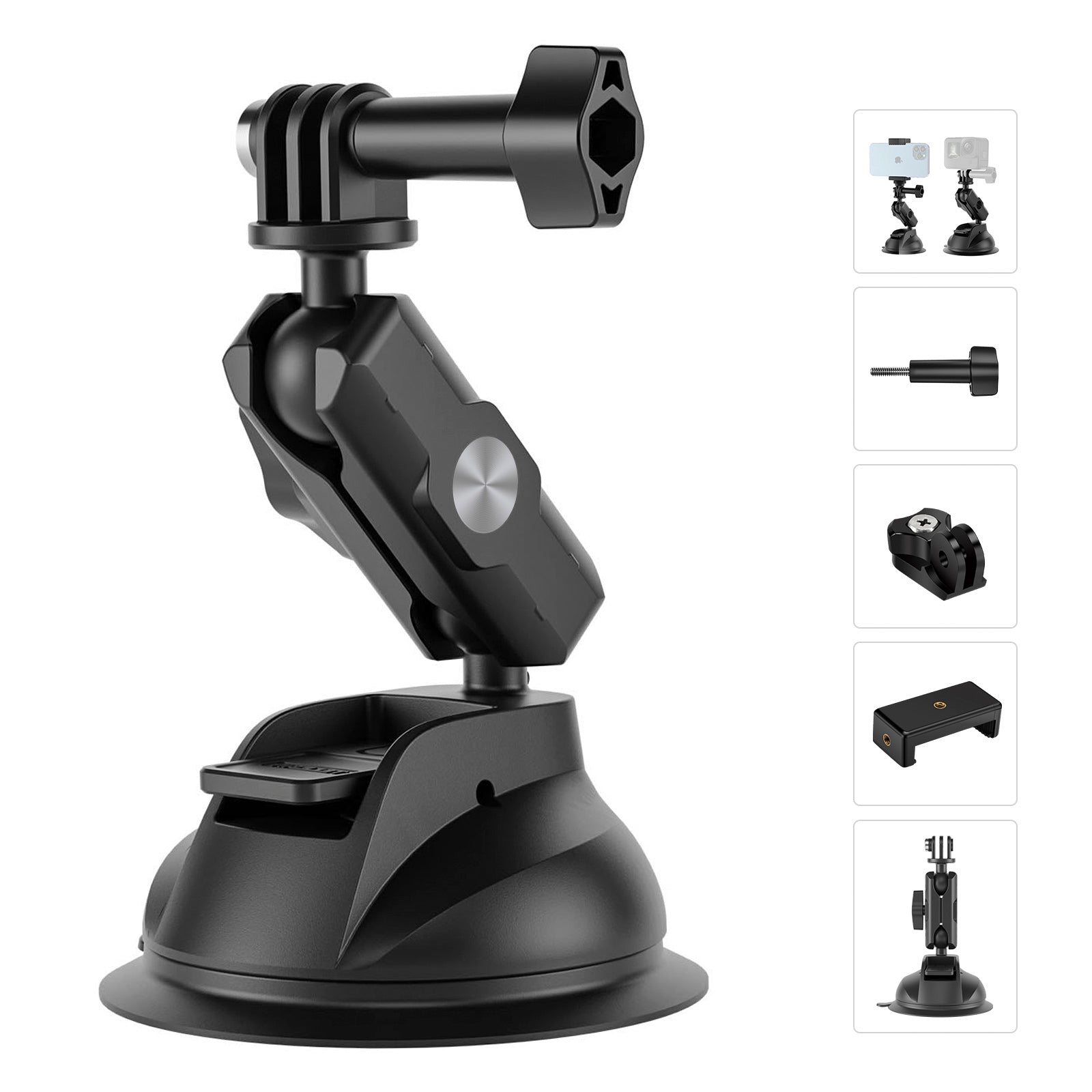 Universal Suction Cup Bracket Super Strong Suction For Dji Gopro13/Insta 360 Go3