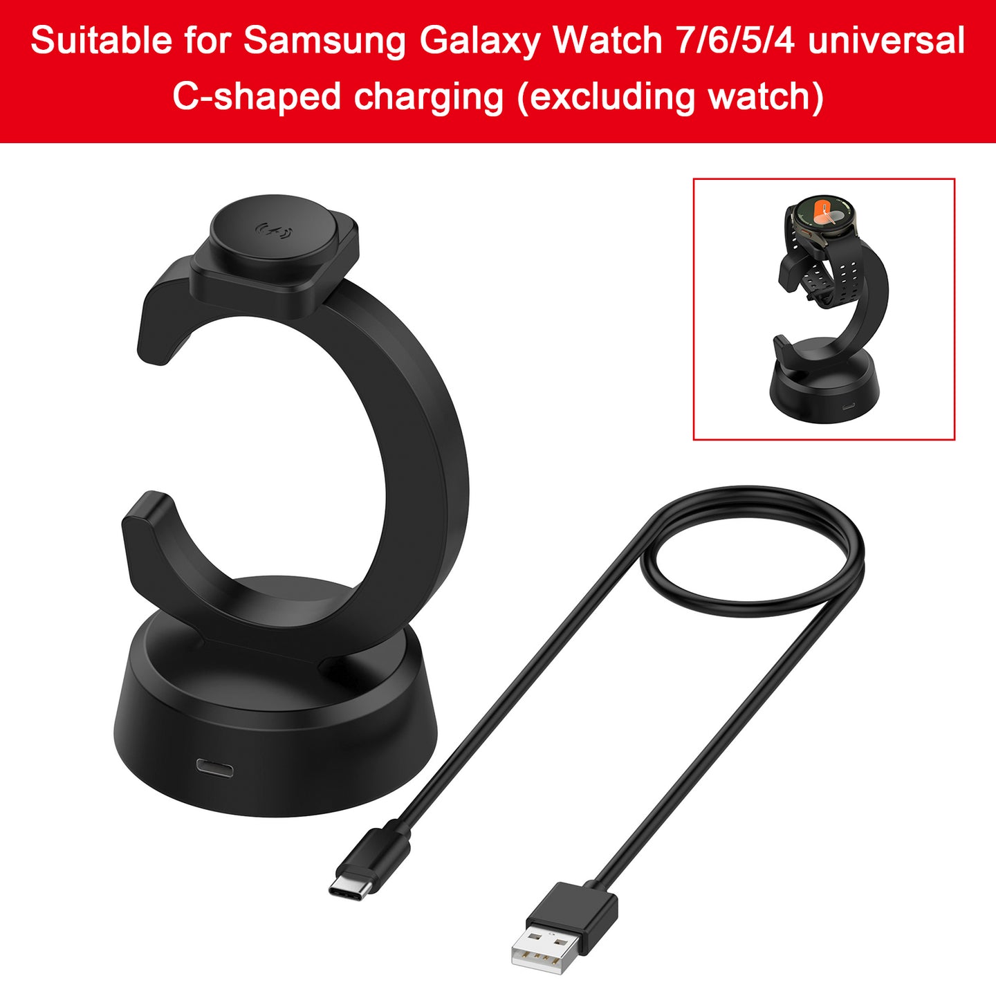 Watch C-Shaped Wireless Charging Dock Stand For Ultra/7/FE/6/6 classic/5/5 pro/4