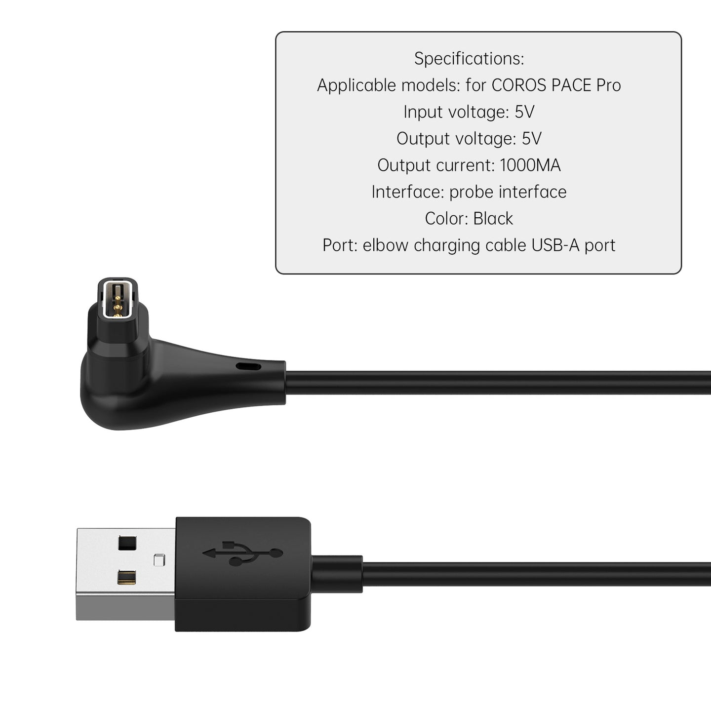 Charging Cable Charger Portable Replacement Adapter For COROS PACE Pro Watch