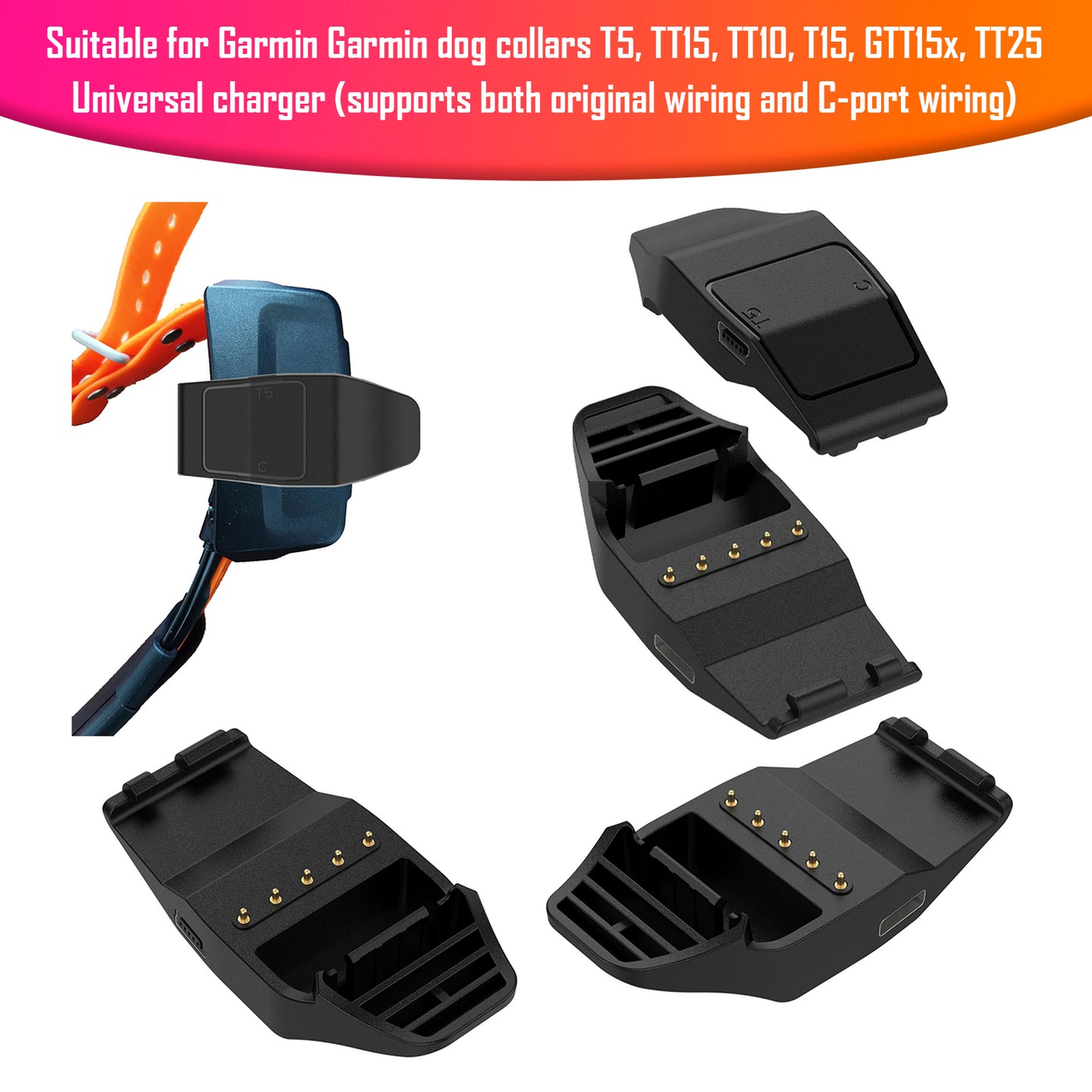 Charging Base Garmin Dog Collar Charger For Garmin T5/TT15/TT10/T15 G TT15x TT25