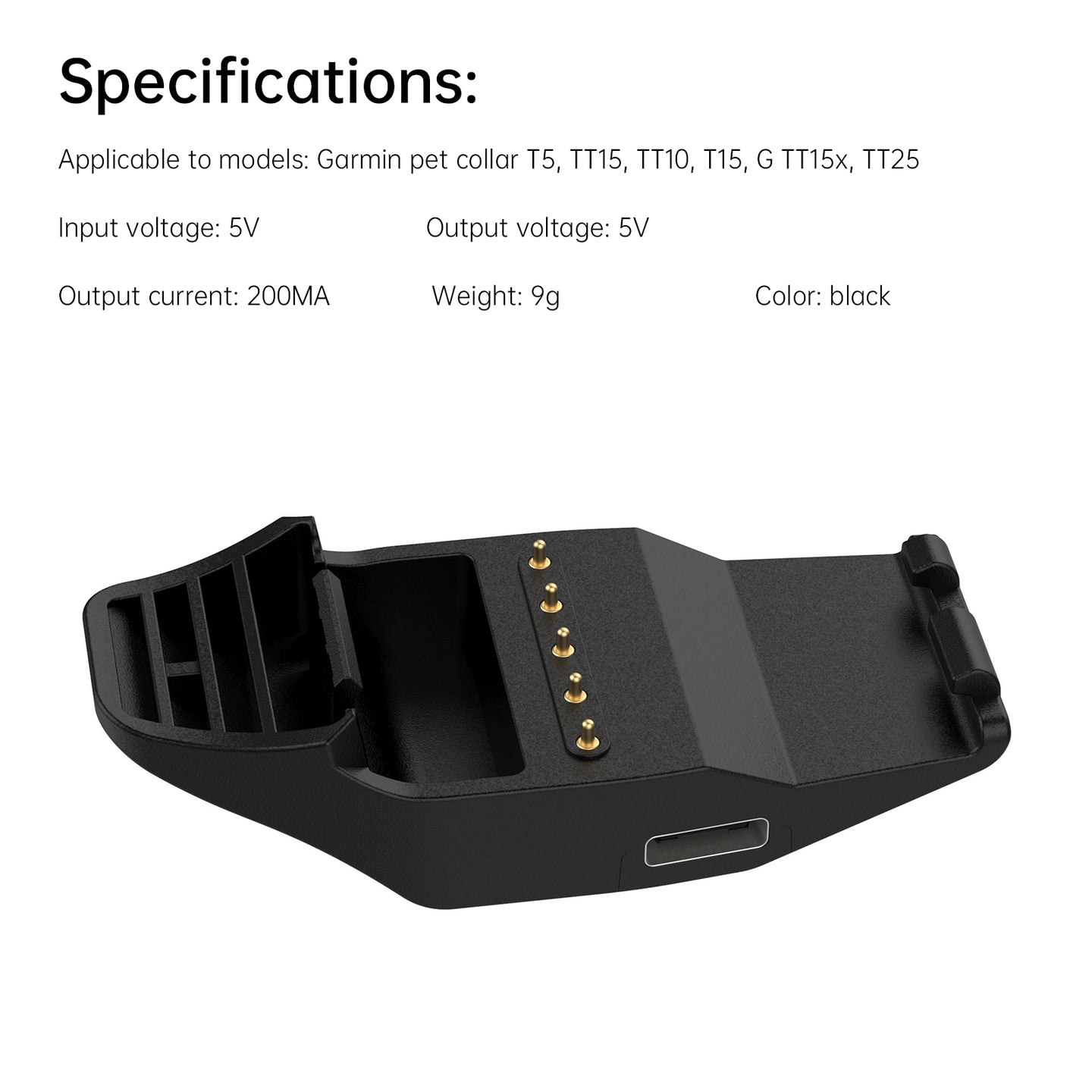 Charging Base Garmin Dog Collar Charger For Garmin T5/TT15/TT10/T15 G TT15x TT25