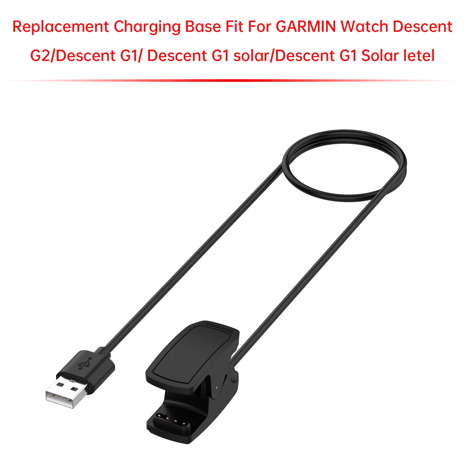 Charging Cable Charger Clip For GARMIN Watch Descent G2/G1/DescentG1 solar letel (Copy)
