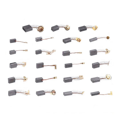 46Pcs Electric Motor Carbon Brushes 23 Sizes Replacement Repair Power Tool Part