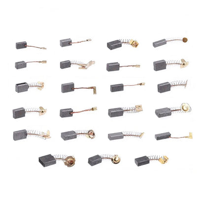 46Pcs Electric Motor Carbon Brushes 23 Sizes Replacement Repair Power Tool Part