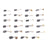 46Pcs Electric Motor Carbon Brushes 23 Sizes Replacement Repair Power Tool Part