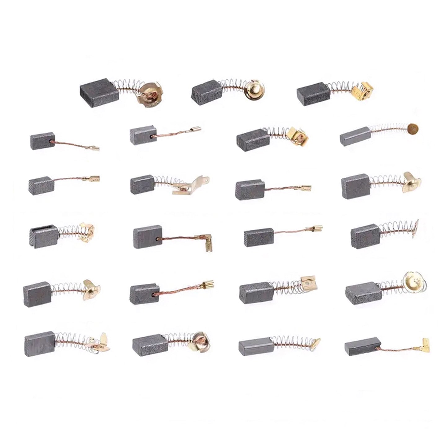46Pcs Electric Motor Carbon Brushes 23 Sizes Replacement Repair Power Tool Part