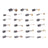 46Pcs Electric Motor Carbon Brushes 23 Sizes Replacement Repair Power Tool Part