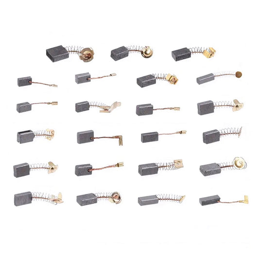 46Pcs Electric Motor Carbon Brushes 23 Sizes Replacement Repair Power Tool Part