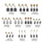 60Pcs 10 Sizes Electric Motor Carbon Brushes Replacement For Power Tool