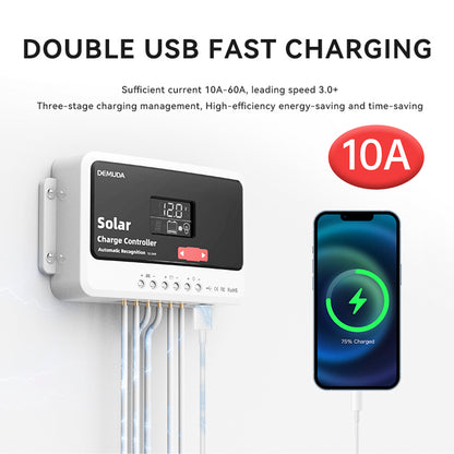 12V24V 10A PWM Solar Controller Automatic Solar Controller Lead-Acid Battery