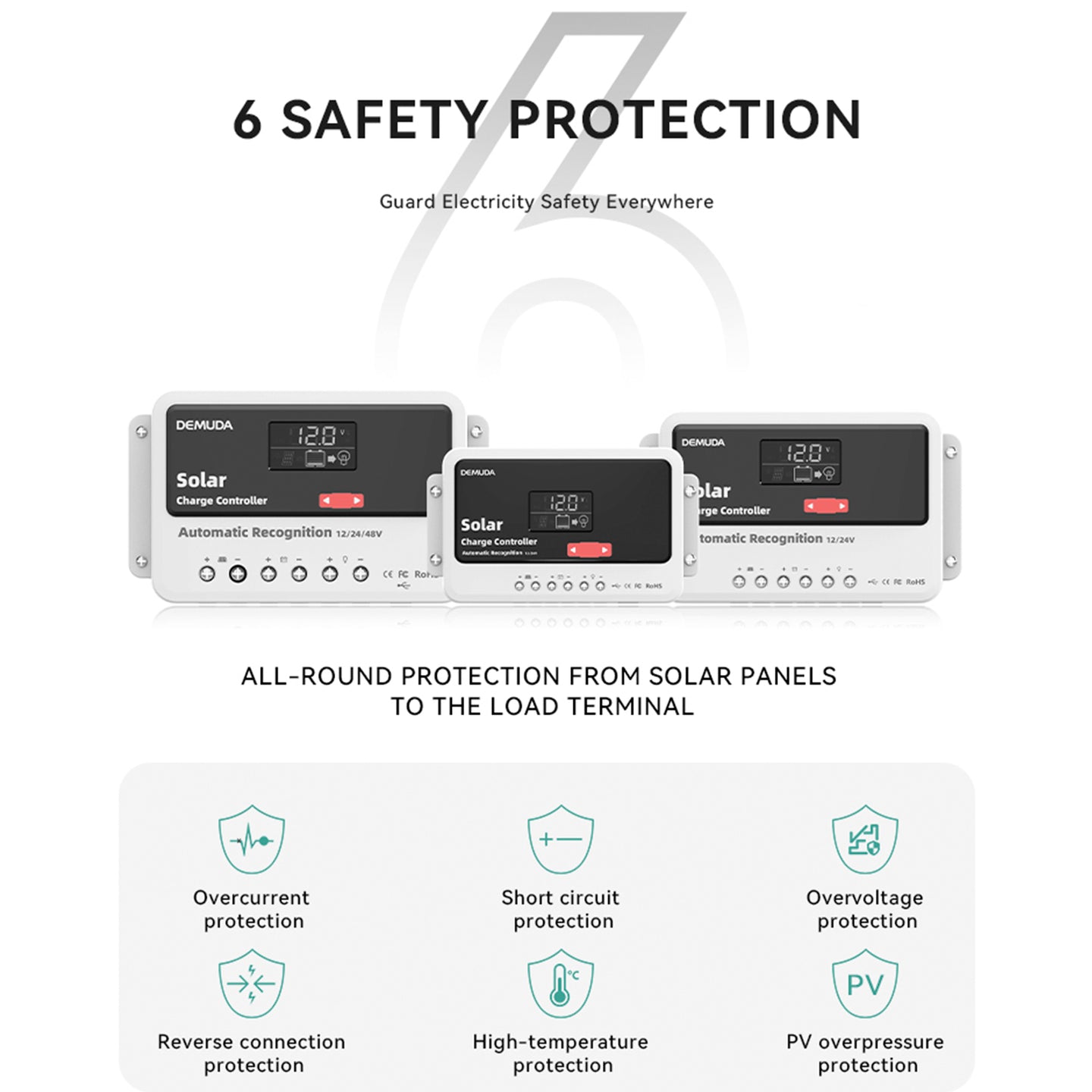 12V24V48V 60A PWM Solar Controller Automatic Solar Controller Lead-Acid Battery