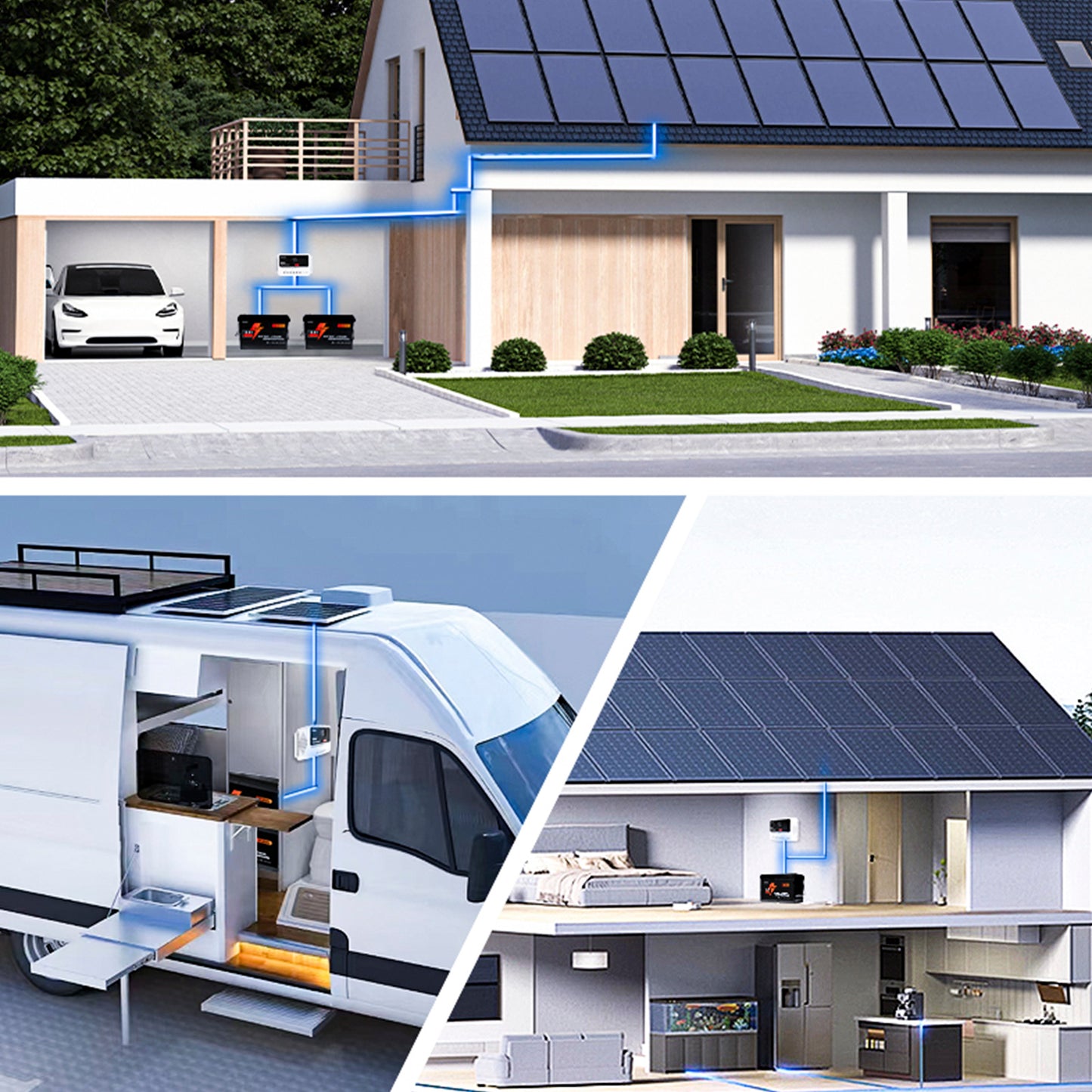 12V24V48V 60A PWM Solar Controller Automatic Solar Controller Lead-Acid Battery