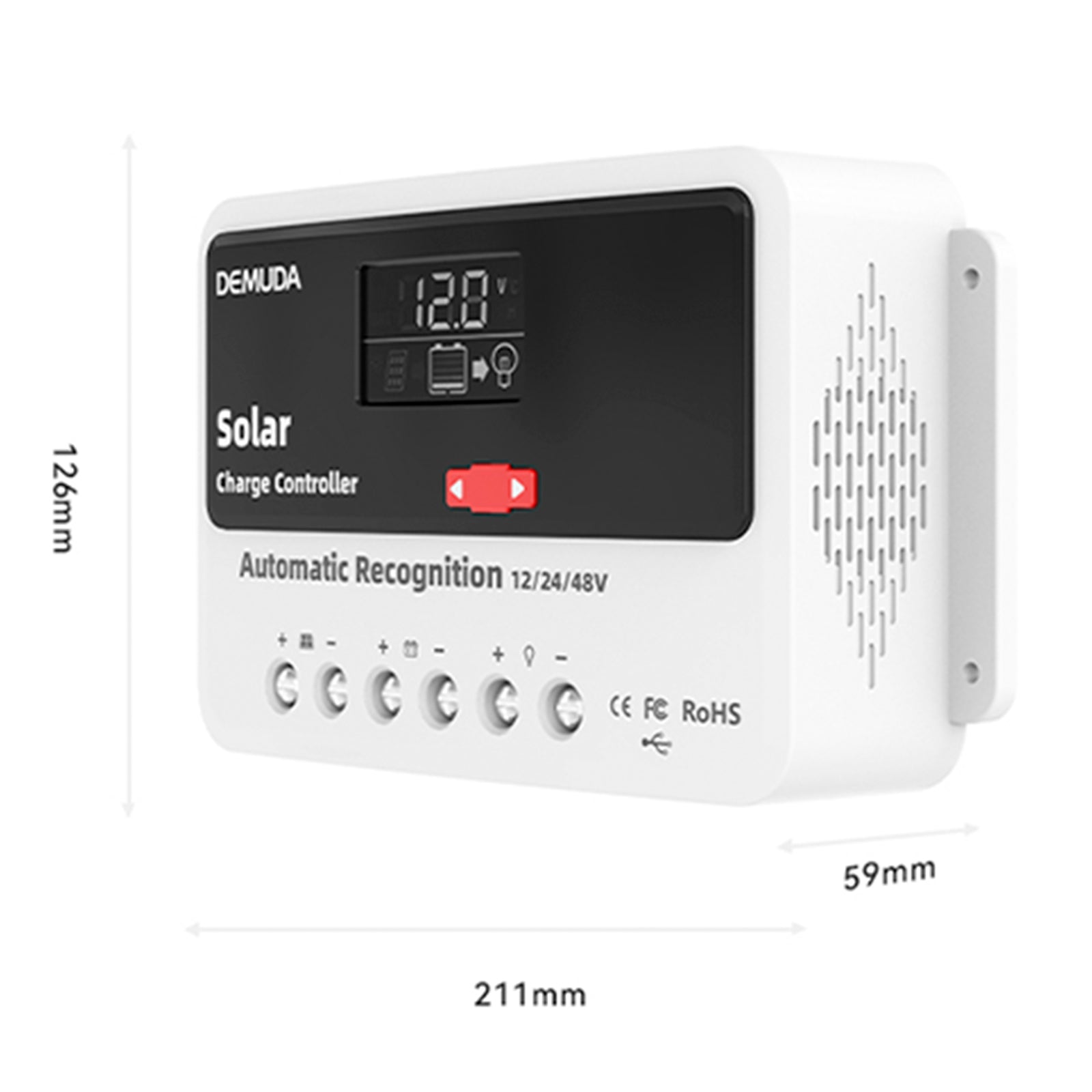 12V24V48V 60A PWM Solar Controller Automatic Solar Controller Lead-Acid Battery