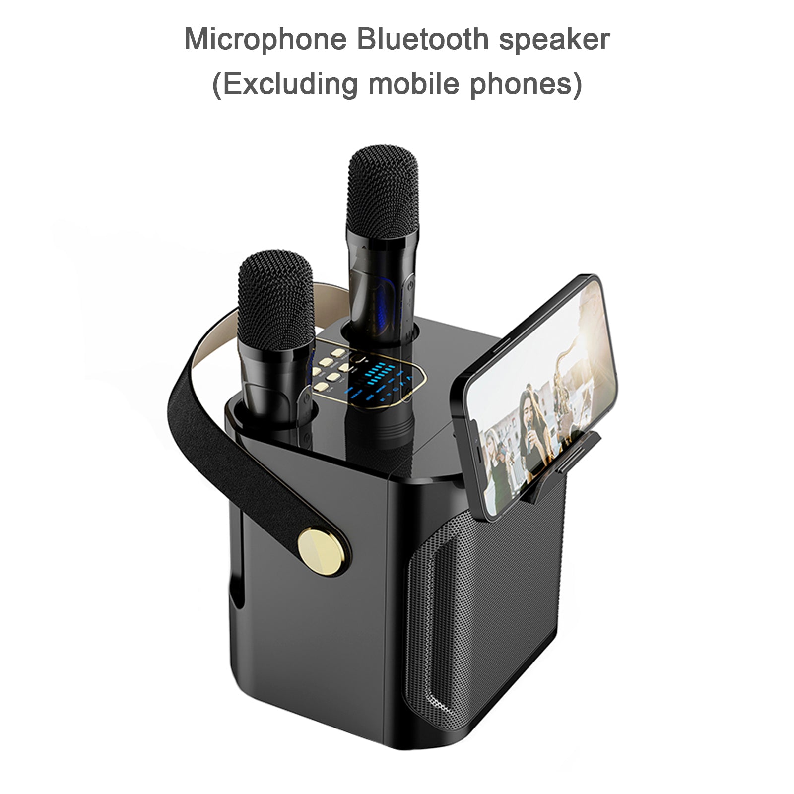 Wireless Bluetooth Speaker Dual Microphone Portable Karaoke Speaker Home Theater