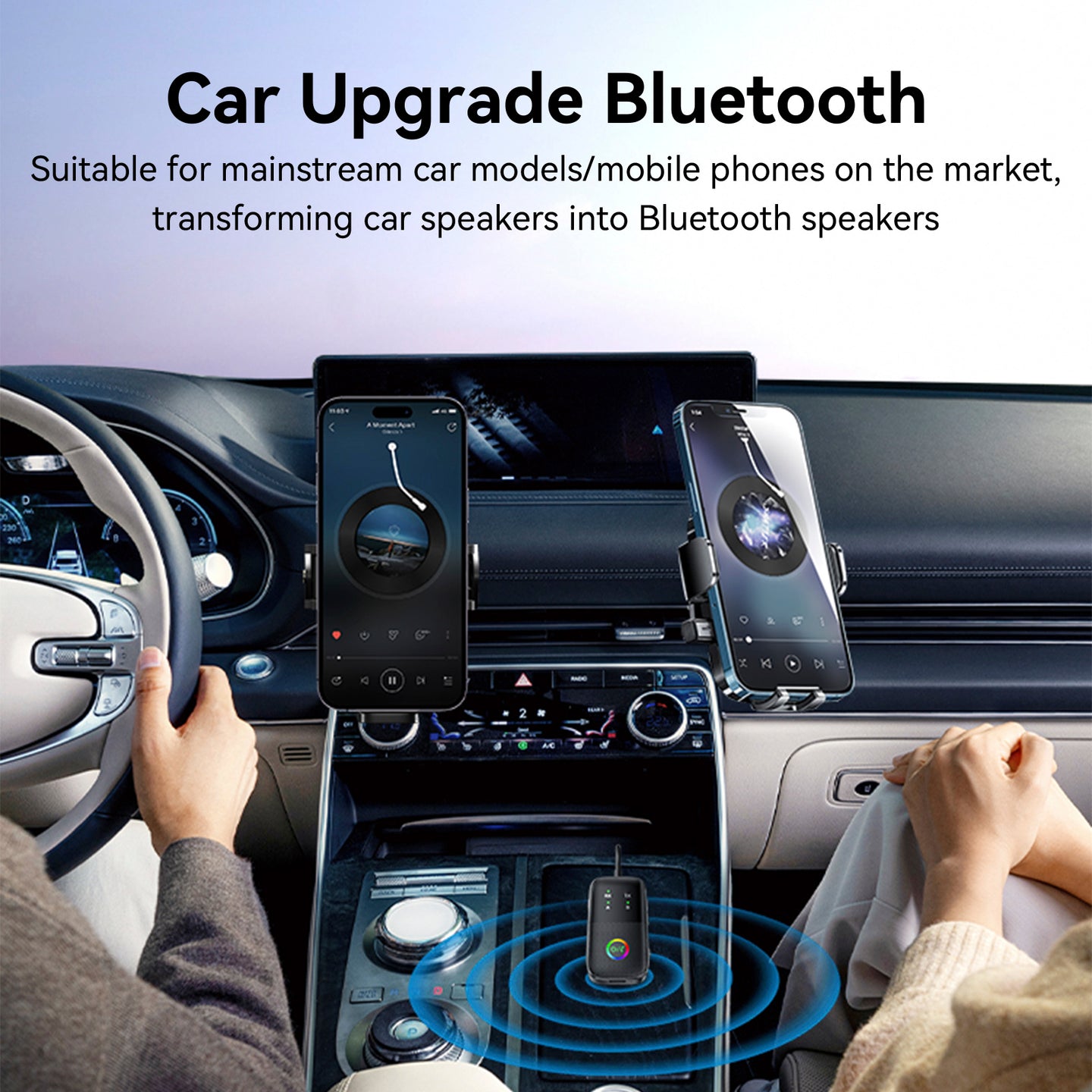 New Bluetooth Receiver Transmitter Two-in-One AUX Car Hands-free Audio Adapter