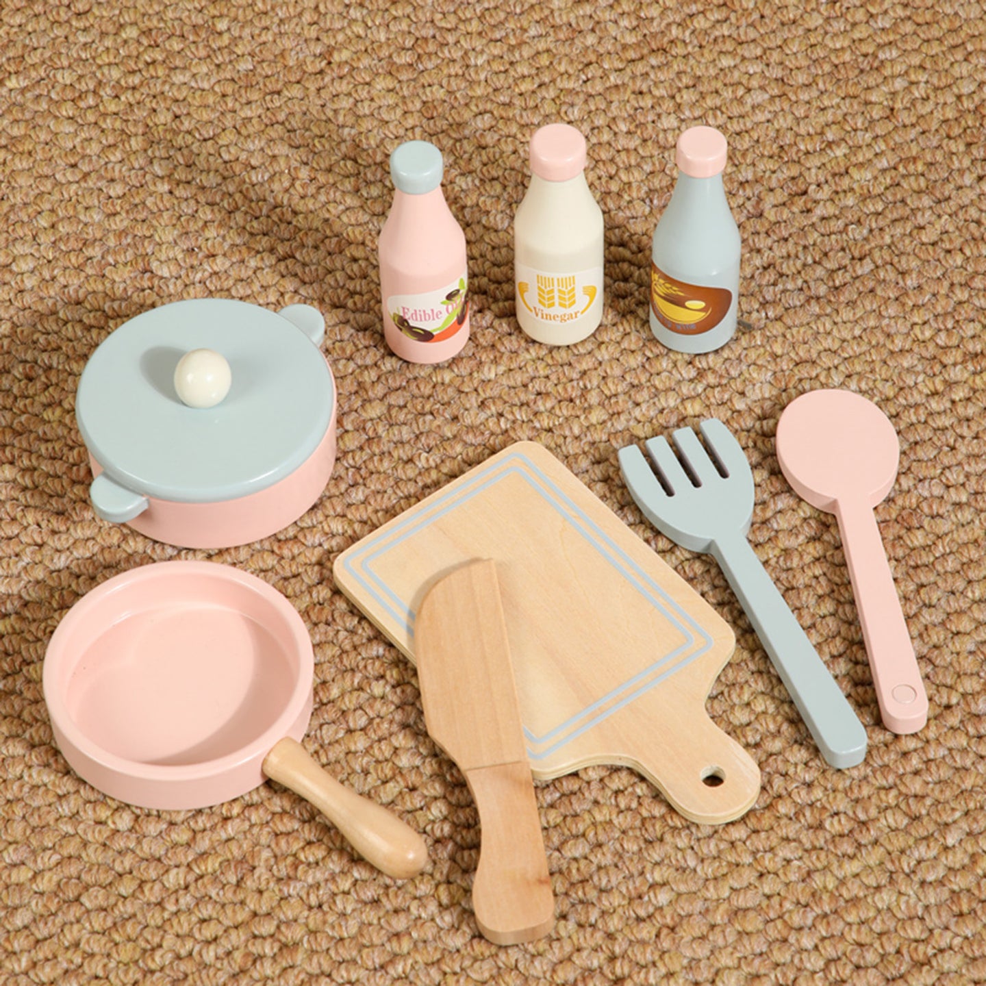 Animal Shape Play Kitchen Set Toy With Cooktop And Oven Gift For Kid Age 3+