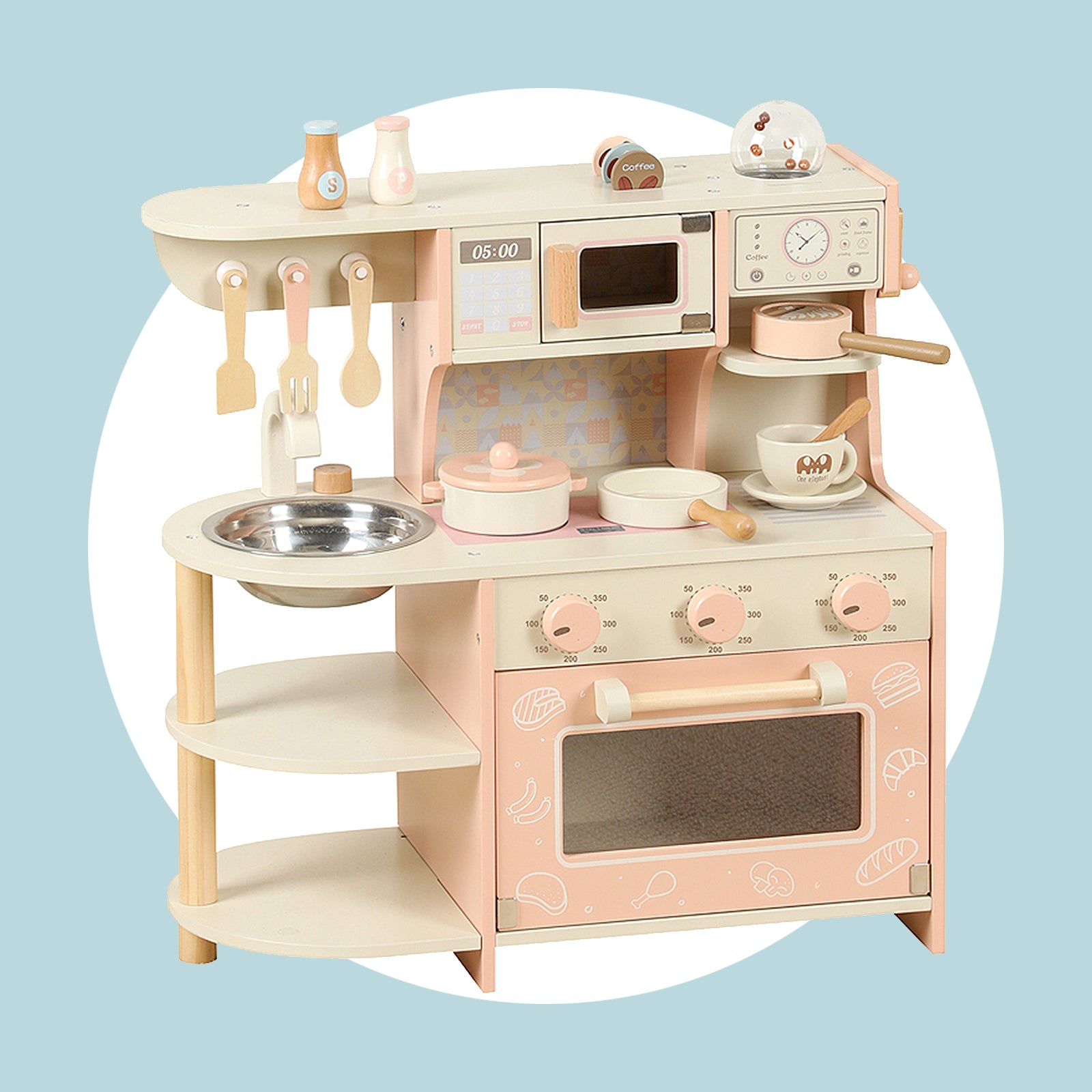 Simulation Pink Coffee Machine Play Kitchen Dishes Cooktop Set Pretend Kid Toy (Copy)