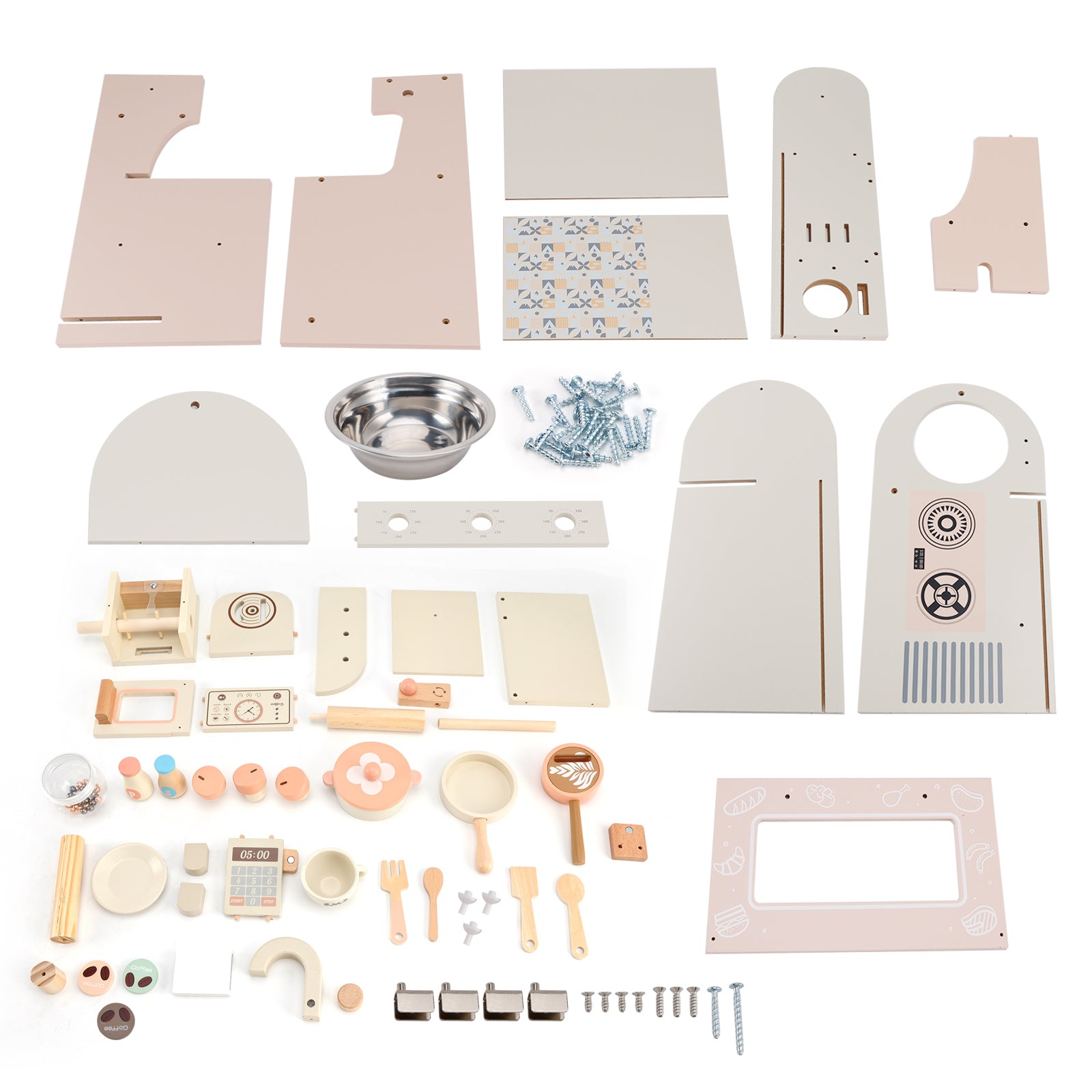 Simulation Pink Coffee Machine Play Kitchen Dishes Cooktop Set Pretend Kid Toy (Copy)