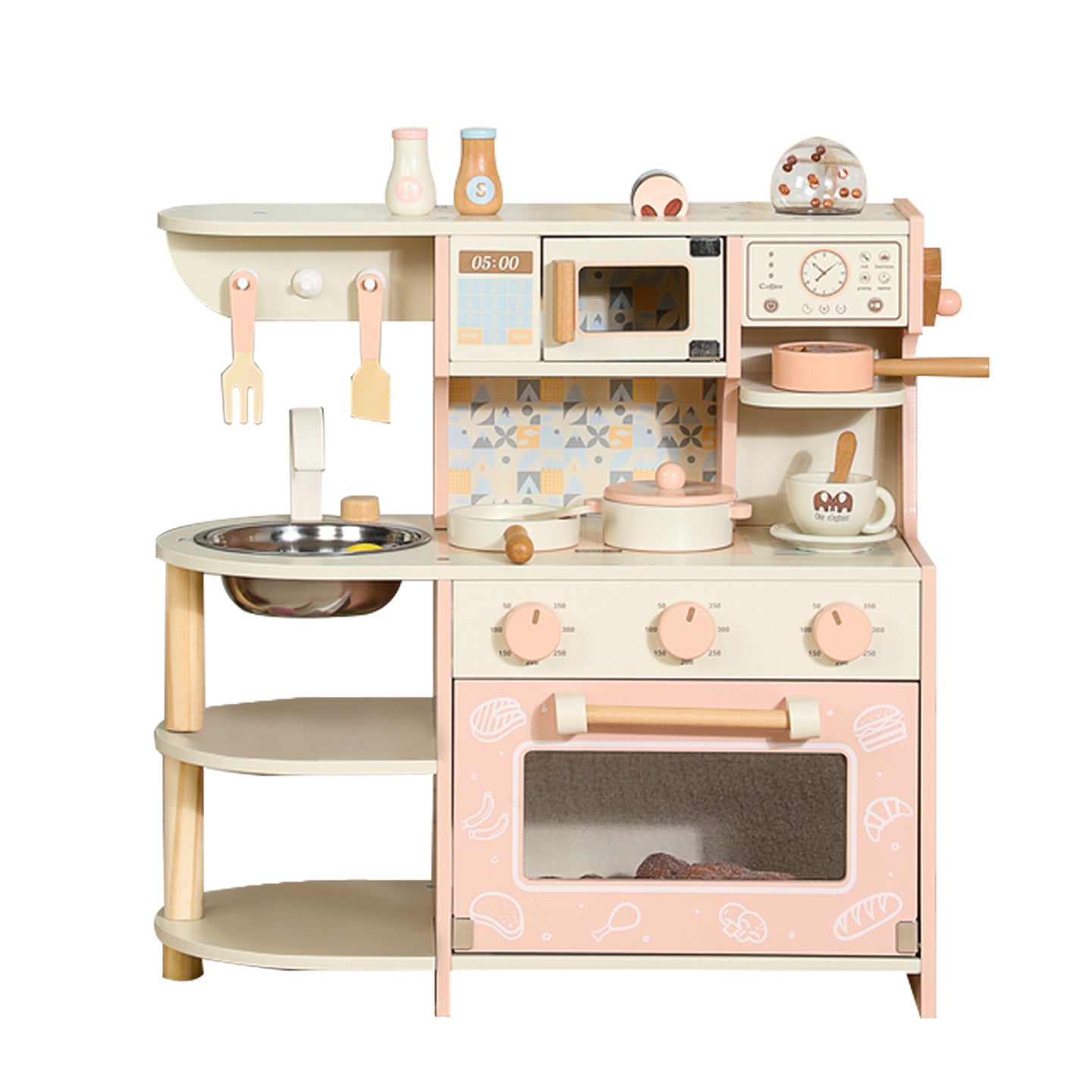 Simulation Pink Coffee Machine Play Kitchen Dishes Cooktop Set Pretend Kid Toy (Copy)