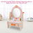 Kid Girls Vanity Table Children Dressing Mirror Make Up Desk Toy Play Gift Set
