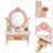 Kid Girls Vanity Table Children Dressing Mirror Make Up Desk Toy Play Gift Set