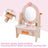 Kid Girls Vanity Table Children Dressing Mirror Make Up Desk Toy Play Gift Set