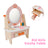 Kid Girls Vanity Table Children Dressing Mirror Make Up Desk Toy Play Gift Set