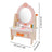 Kid Girls Vanity Table Children Dressing Mirror Make Up Desk Toy Play Gift Set