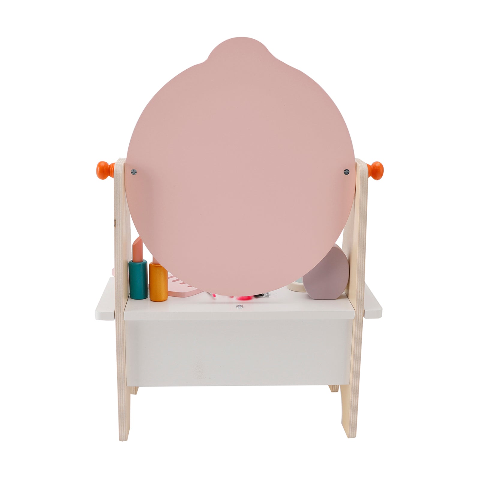 Kid Girls Vanity Table Children Dressing Mirror Make Up Desk Toy Play Gift Set