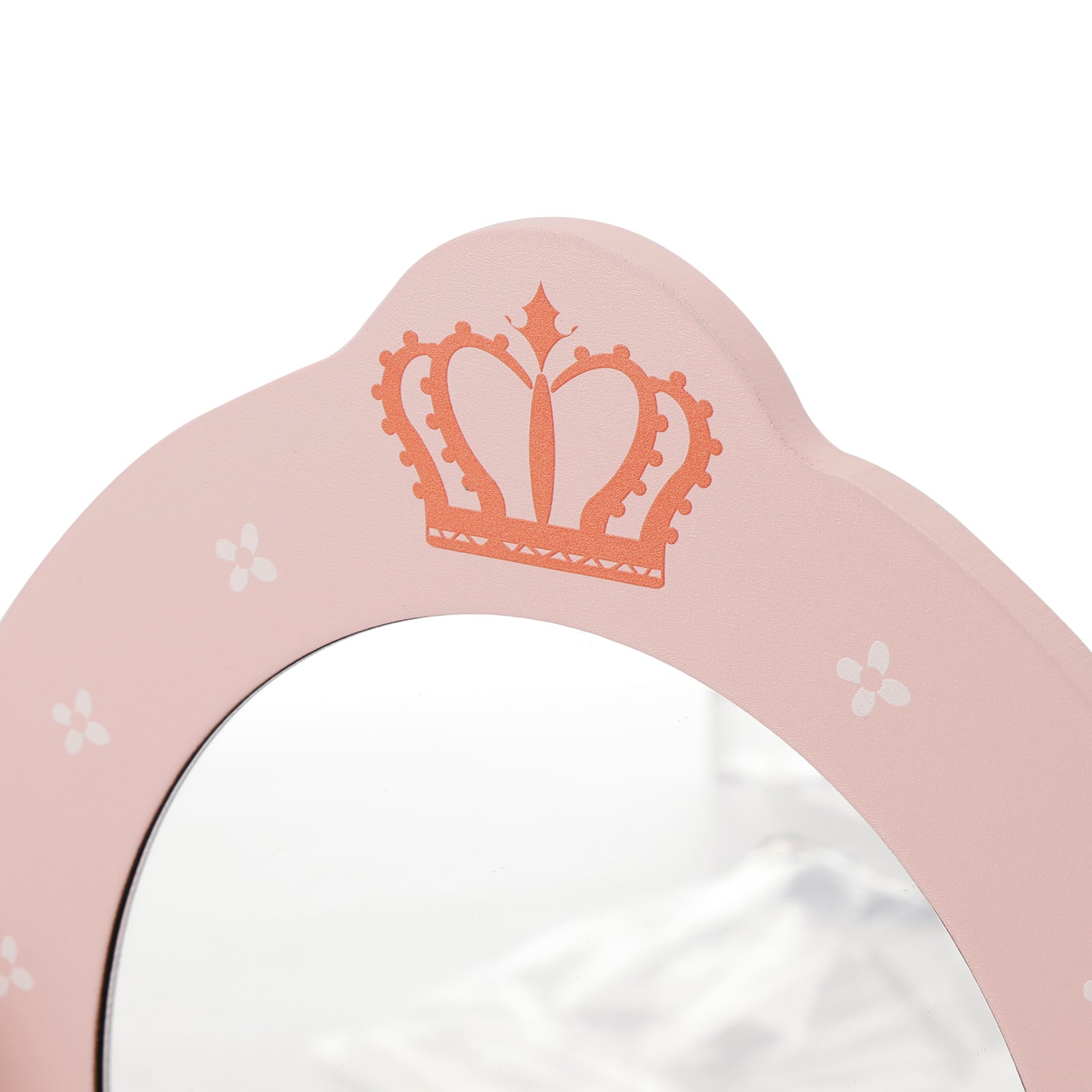 Kid Girls Vanity Table Children Dressing Mirror Make Up Desk Toy Play Gift Set