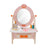 Kid Girls Vanity Table Children Dressing Mirror Make Up Desk Toy Play Gift Set