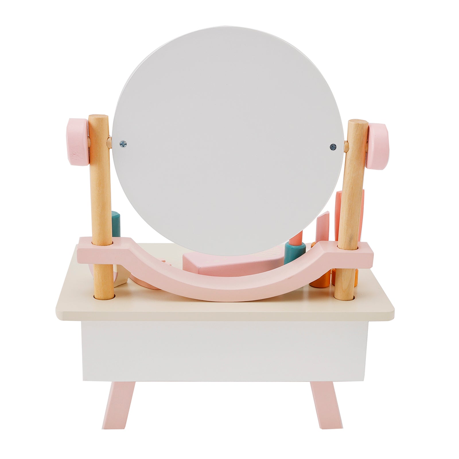 Kid Girls Simulation Vanity Table Children Dressing Mirror Make Up Desk Toy Set